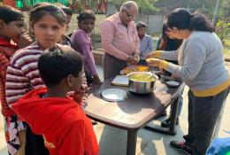 Food distribution on Basant Panchmi - Image 1