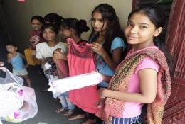 Garments & sanitary pads distribution