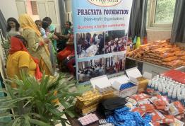 Foundation distributed medicines, sanitizers